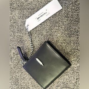 Thacker black trifold wallet NWT BRAND NEW